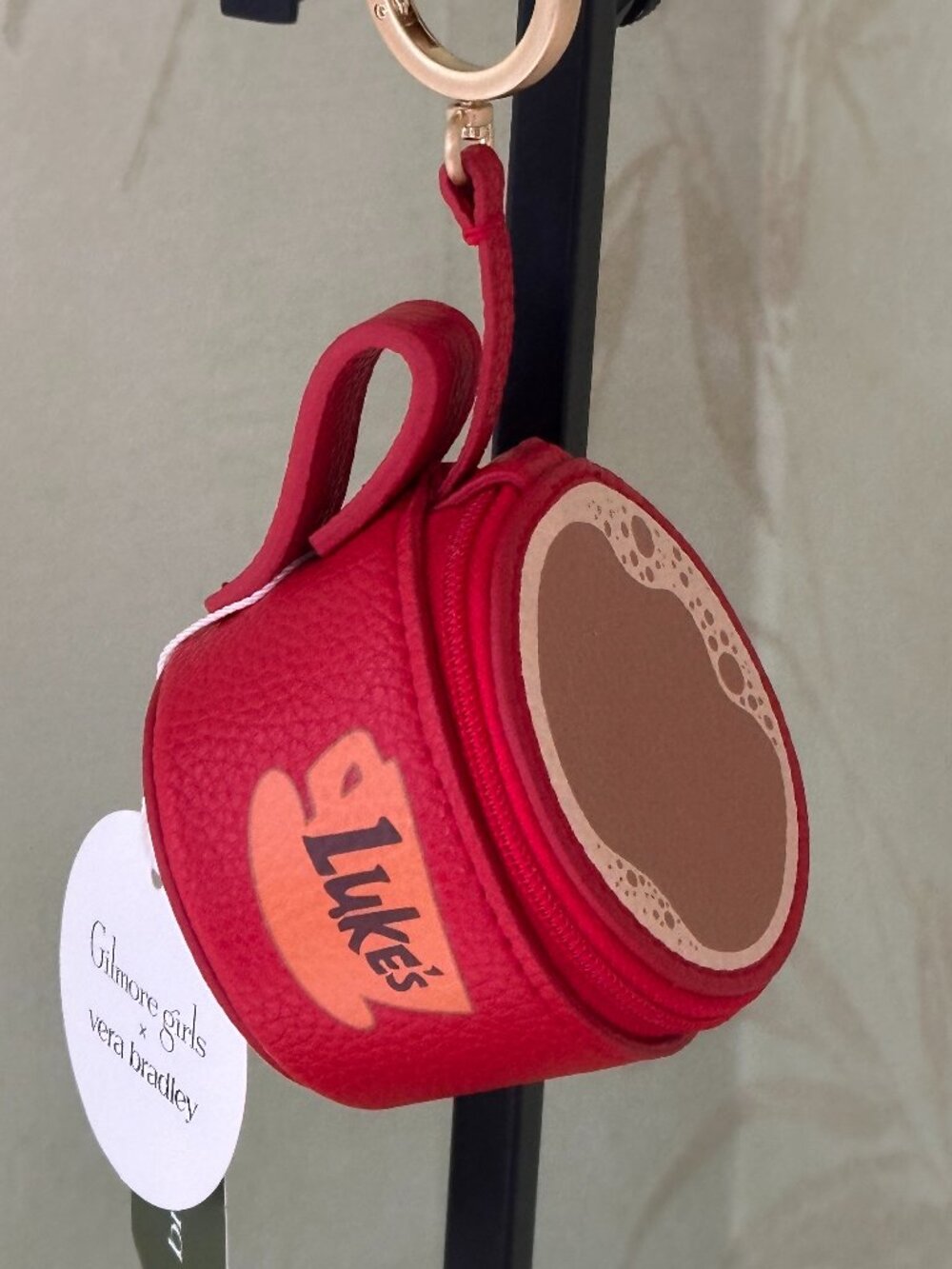 VERA BRADLEY GILMORE GIRLS BAG CHARM:NWT LUKE'S COFFEE GILMORE GIRLS AUTUMN